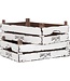 Great Crate lage witte houten krat 12x45x30 cm