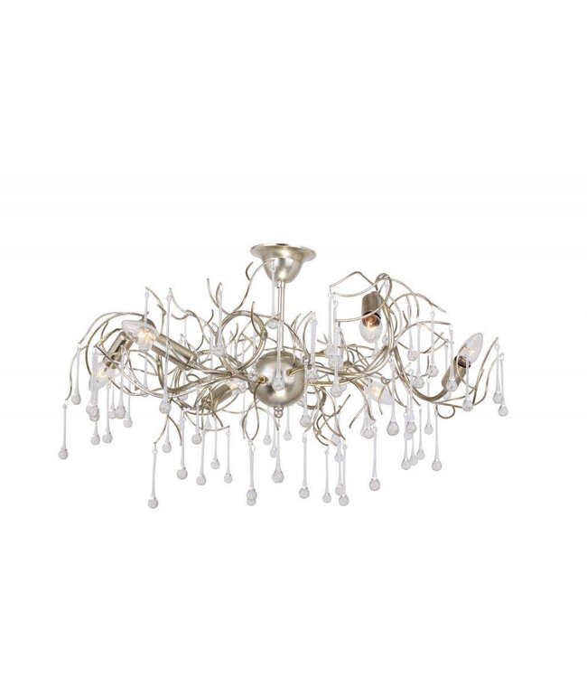 Plafonnière COMO 80 cm bladzilver