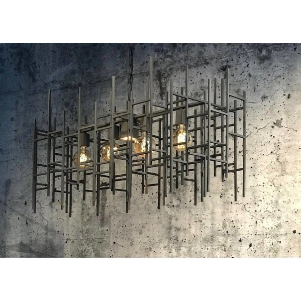 Leclercq & Bouwman Leclercq & Bouwman hanglamp Figo metaal in zilver of industrial dark