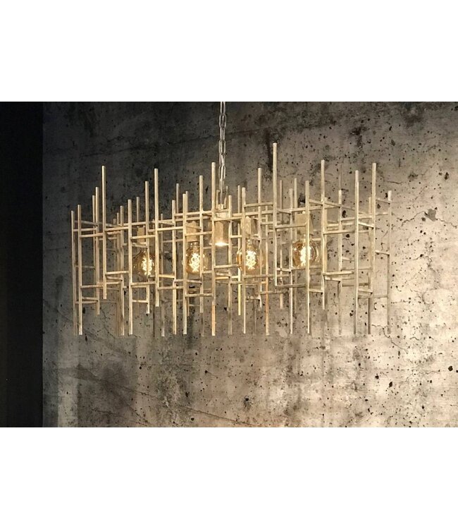 Leclercq & Bouwman hanglamp Figo metaal in zilver of industrial dark