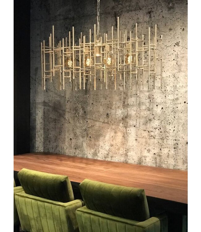 Leclercq & Bouwman hanglamp Figo metaal in zilver of industrial dark