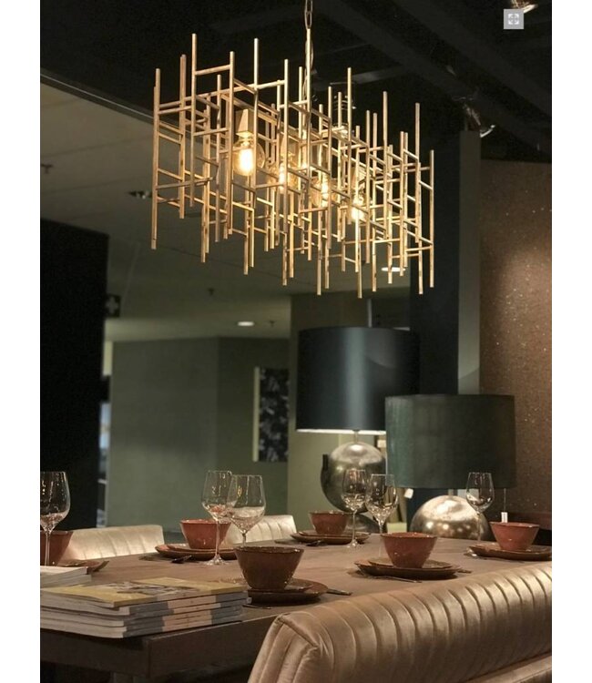 Leclercq & Bouwman hanglamp Figo metaal in zilver of industrial dark