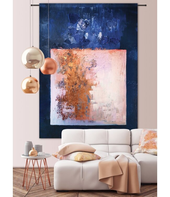 Urban Cotton Wandkleed Abstract in E-mineur