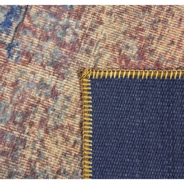 Carpet Rebel Vloerkleed Novum Konya Roest vintage oranje blauw