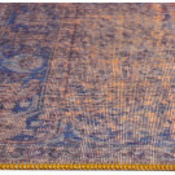 Carpet Rebel Vloerkleed Novum Konya Roest vintage oranje blauw