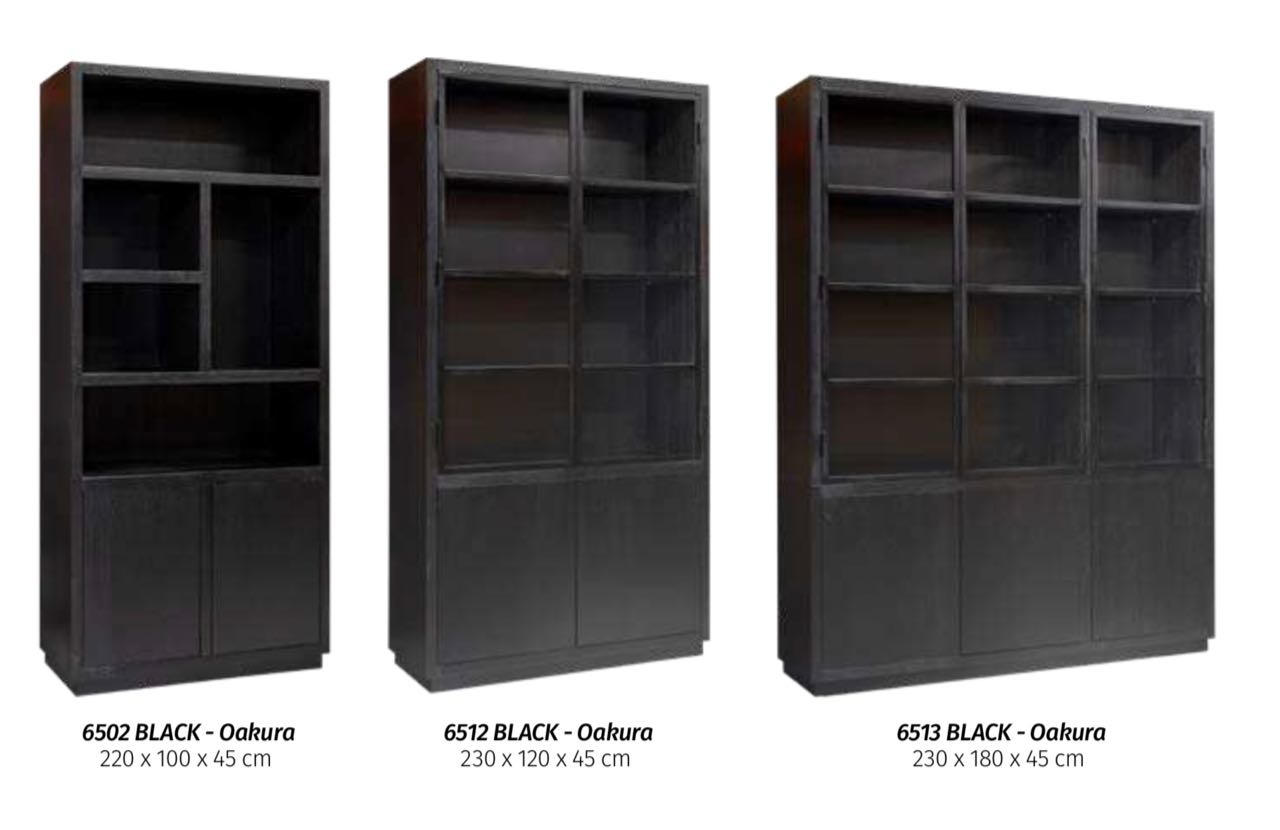 risico menu Erfgenaam Richmond Interiors Buffetkast Oakura 2x2-deuren zwart 230 x 120 x 45cm -  Homecompanyshop.nl