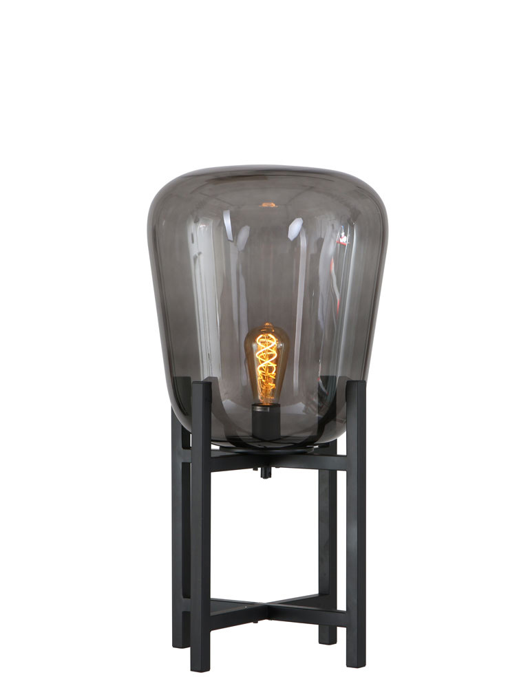 Tafellamp van glas en metaal h69cm ø33cm Expo Trading goedkoopste - Homecompanyshop.nl
