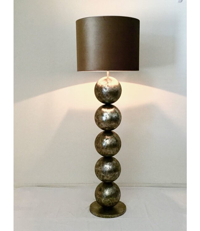 Leclercq & Bouwman vloerlamp Boss met 5 bollen Silver Cream