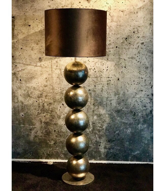 Leclercq & Bouwman vloerlamp Boss met 5 bollen Silver Cream