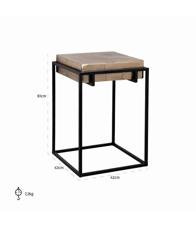 Richmond Interiors bijzettafel Calloway champagne gold