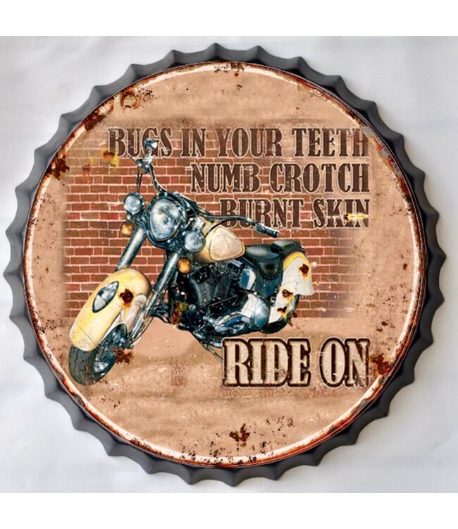 Wanddecoratie kroondop Motor Ride On
