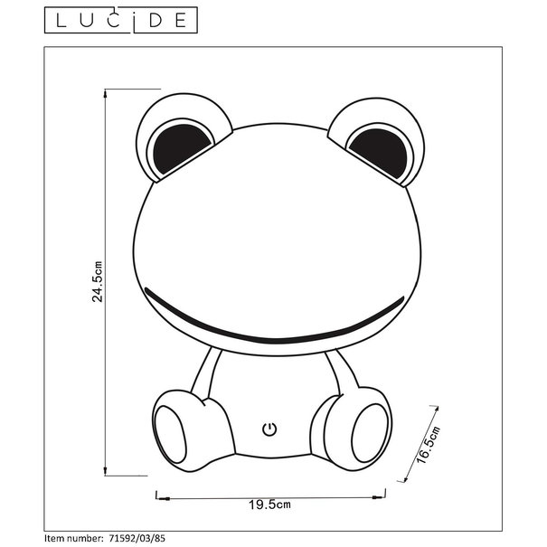 Lucide Kinder tafellamp Dodo Frog