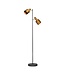 Vloerlamp Sledge met 2 metalen richtbare kapjes