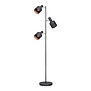 Vloerlamp Sledge met 3 metalen richtbare kapjes