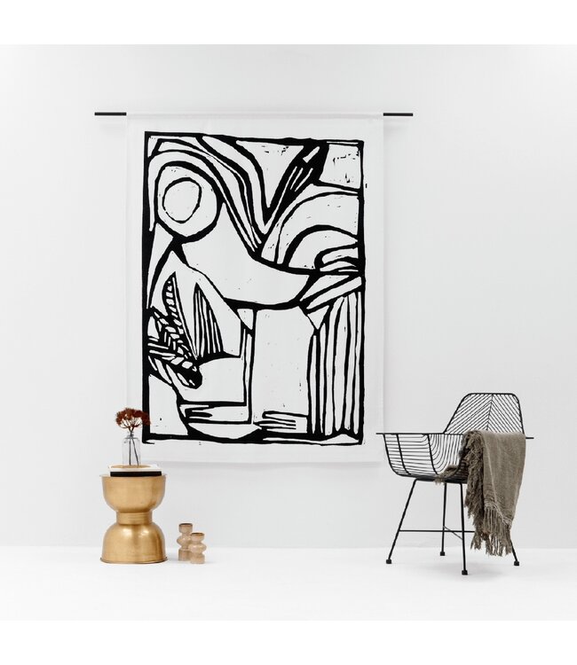 Urban Cotton wandkleed Vogel