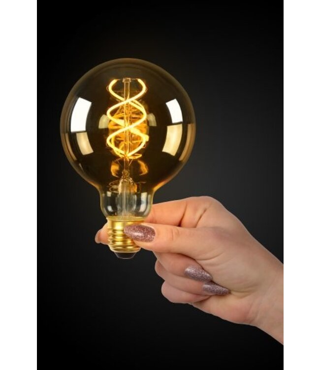 Lucide dimbare LED filament lamp 9,5 cm Amber