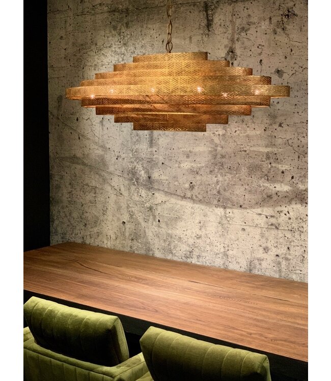 Leclercq & Bouwman hanglamp Vegas ovaal in zilver of brons