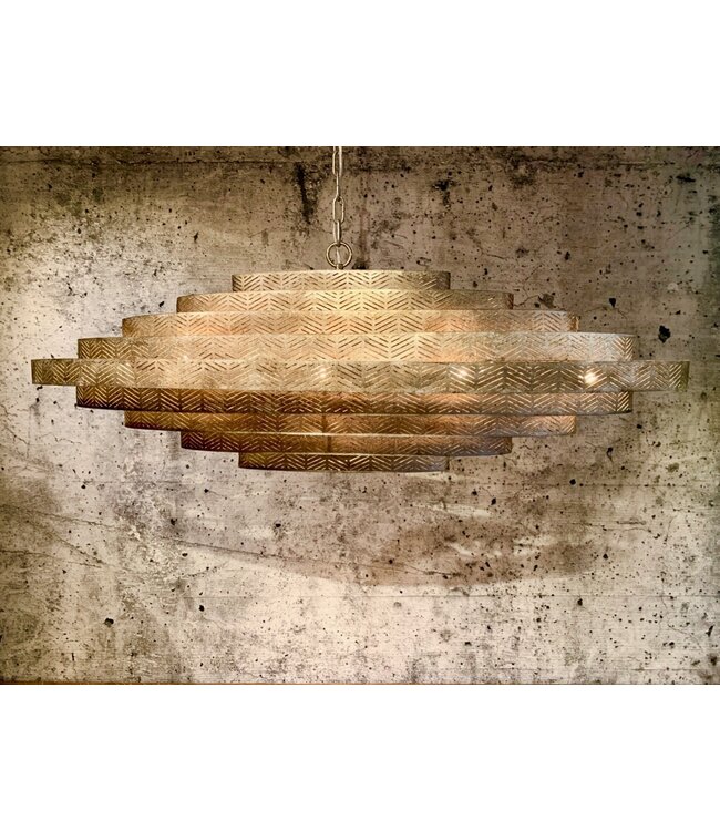 Leclercq & Bouwman hanglamp Vegas ovaal in zilver of brons