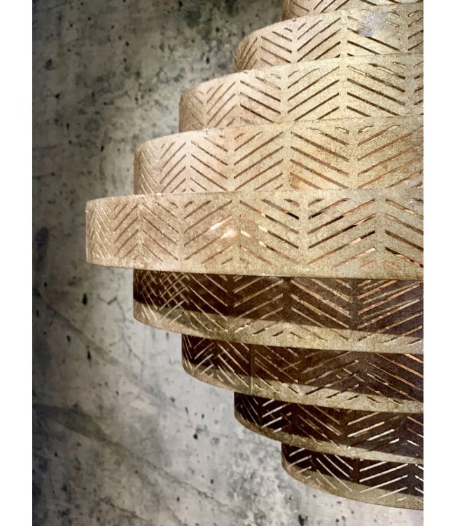 Hanglamp Vegas rond in zilver of brons