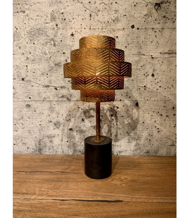 Tafellamp Vegas in zilver of brons