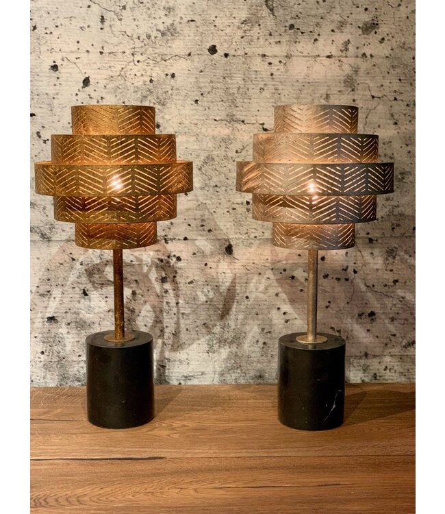 Tafellamp Vegas in zilver of brons