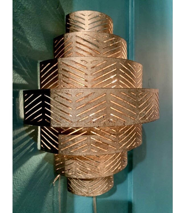 Wandlamp Vegas in zilver of brons