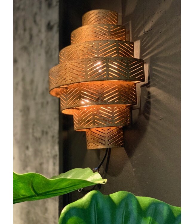 Wandlamp Vegas in zilver of brons