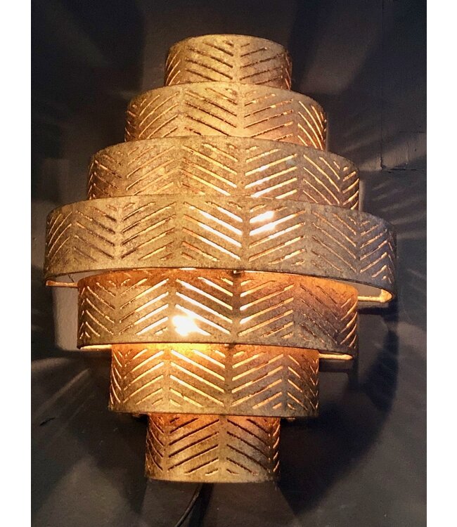 Wandlamp Vegas in zilver of brons