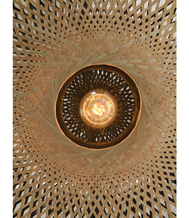Hanglamp Kalimantan Bamboo flat in 3 maten