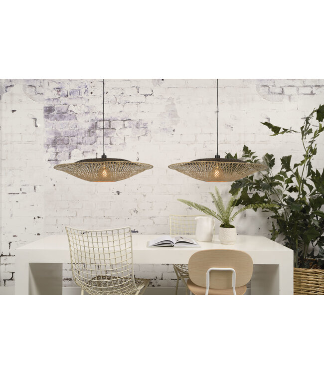 Hanglamp Kalimantan Bamboo flat in 3 maten
