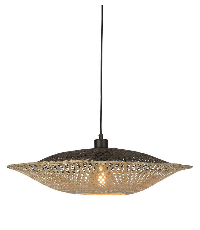 Hanglamp Kalimantan Bamboo flat in 3 maten