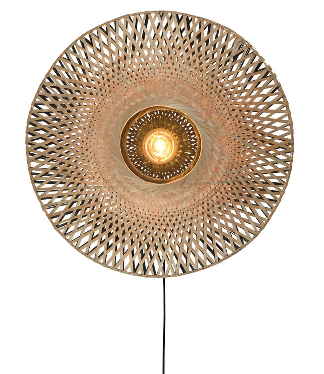 Wandlamp Kalimantan Bamboo flat in 3 maten