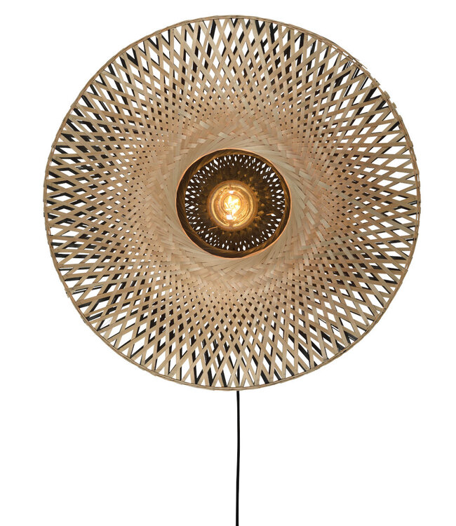 Wandlamp Kalimantan Bamboo flat in 3 maten