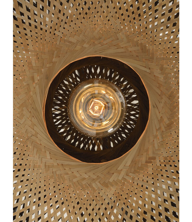 Wandlamp Kalimantan Bamboo flat in 3 maten