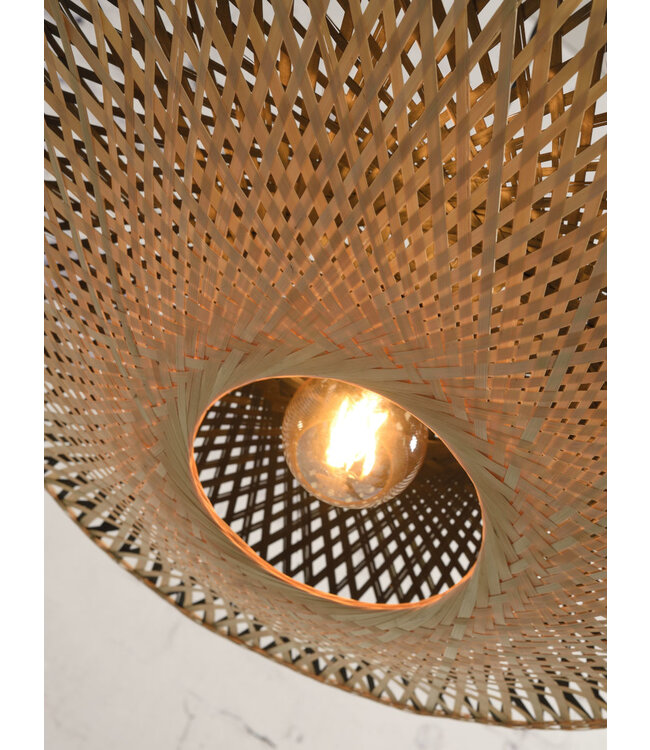 Wandlamp Kalimantan Bamboo flat in 3 maten