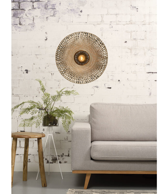 Wandlamp Kalimantan Bamboo flat in 3 maten