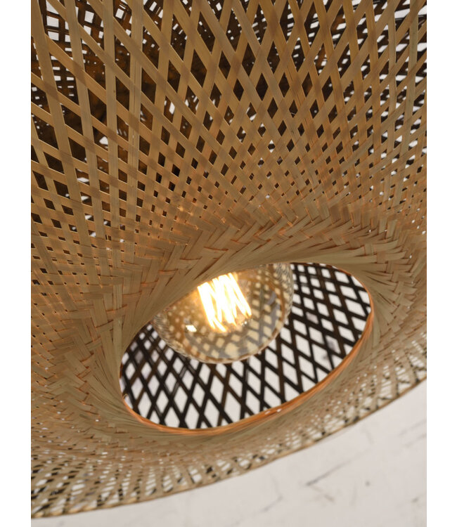 Wandlamp Kalimantan Bamboo flat in 3 maten