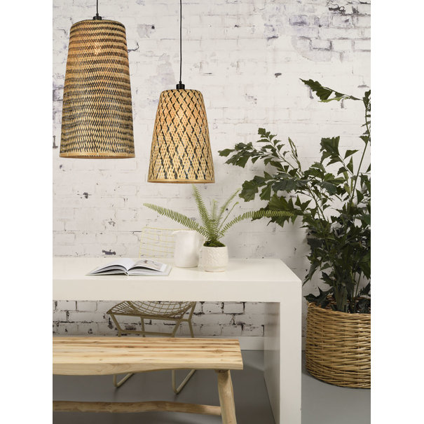 Good&Mojo Hanglamp Kalimantan Bamboo tapered maat L