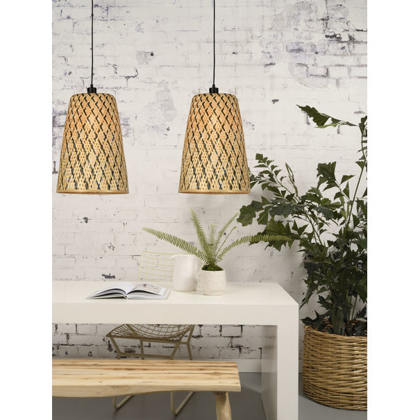 Good&Mojo Hanglamp Kalimantan Bamboo tapered maat S