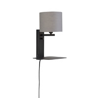 thumb-Wandlamp FLORENCE Medium: met lampenkap, boekenplank en usb-oplader-2