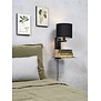 Wandlamp FLORENCE Medium: met lampenkap, boekenplank en usb-oplader