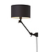 Plafond/wandlamp Amsterdam S met lampenkap textiel L