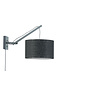 Wandlamp Andes bamboe zwart/kap 32x20cm ecolin. zw.,S