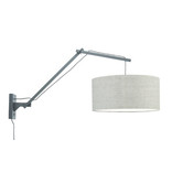 Wandlamp Andes bamboe zw./kap 47x23cm ecolin. donker, L