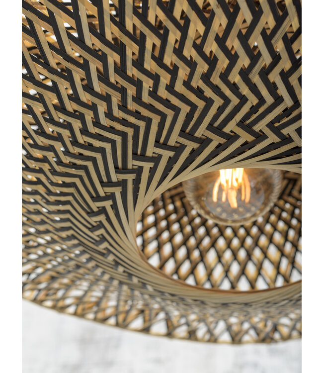 Good&Mojo vloerlamp Bali naturel of zwart met korte arm