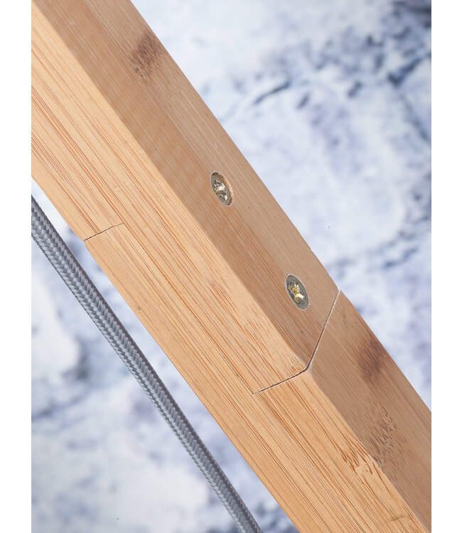 Good&Mojo vloerlamp Bali naturel of zwart met korte arm