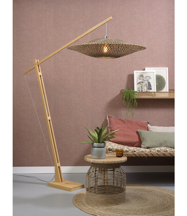 Good&Mojo vloerlamp Bali met lange, verstelbare arm