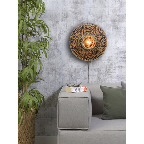 Good&Mojo Good&Mojo wandlamp Bali bamboe in 3 maten