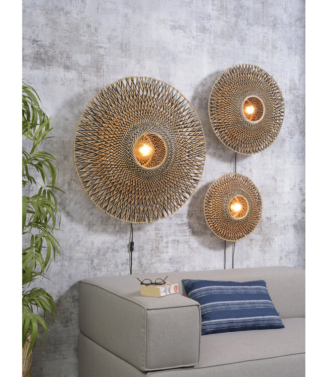 Good&Mojo wandlamp Bali bamboe in 3 maten