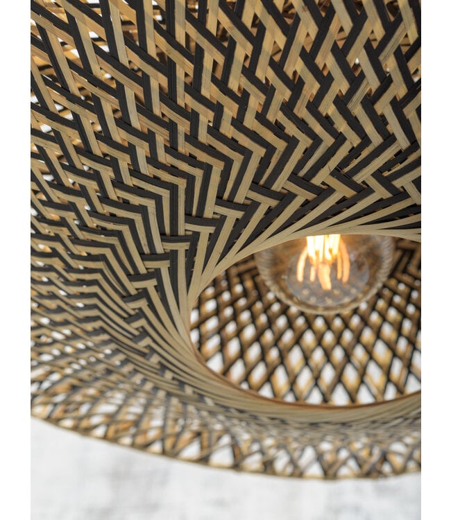 Good&Mojo wandlamp Bali Small naturel of zwart met korte arm